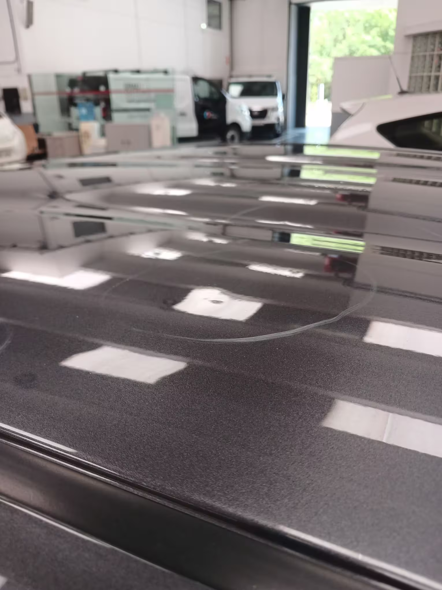 Después: superficie de techo recuperada en el mismo vehículo